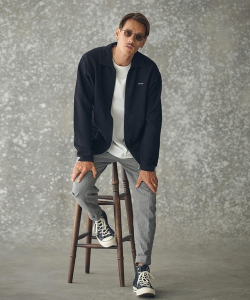 THEOREM(セオレム)の「mp14227- Turn up TR Stripe Tapered Pants ピンストライプテーパードスラックス パンツ(TRM25-P023A)(スラックス・メンズ・ブラック系その他/ネイビー系/グレー系その他・S/M/L/XL)」の8枚目の写真