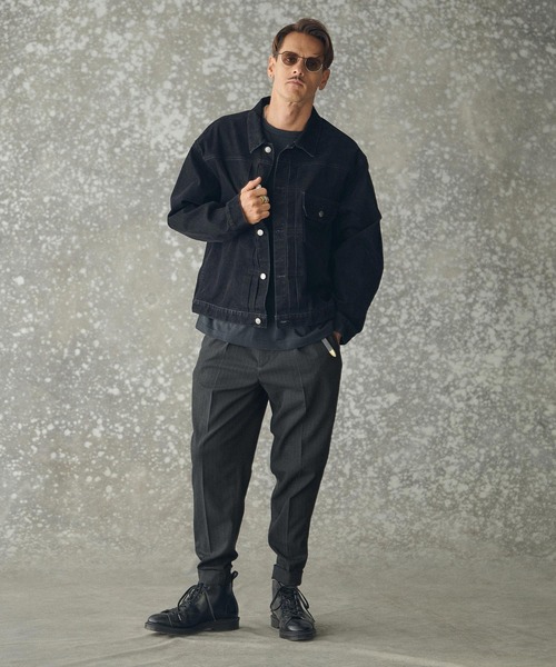 THEOREM(セオレム)の「mp14227- Turn up TR Stripe Tapered Pants ピンストライプテーパードスラックス パンツ(TRM25-P023A)(スラックス・メンズ・ブラック系その他/ネイビー系/グレー系その他・S/M/L/XL)」の13枚目の写真