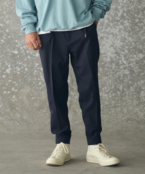 THEOREM(セオレム)の「mp14227- Turn up TR Stripe Tapered Pants ピンストライプテーパードスラックス パンツ(TRM25-P023A)(スラックス・メンズ・ブラック系その他/ネイビー系/グレー系その他・S/M/L/XL)」の14枚目の写真