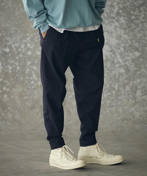 THEOREM(セオレム)の「mp14227- Turn up TR Stripe Tapered Pants ピンストライプテーパードスラックス パンツ(TRM25-P023A)(スラックス・メンズ・ブラック系その他/ネイビー系/グレー系その他・S/M/L/XL)」の15枚目の写真
