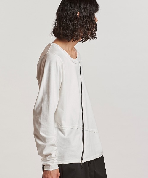 NO ID.(ノーアイディ)の「mlt5436- マルチシームZIP-PO カットソー(857006-331T)(Tシャツ/カットソー・メンズ・グレー/ブラック/ホワイト・1/2)」の14枚目の写真