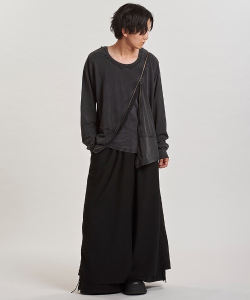NO ID.(ノーアイディ)の「mlt5436- マルチシームZIP-PO カットソー(857006-331T)(Tシャツ/カットソー・メンズ・グレー/ブラック/ホワイト・1/2)」の20枚目の写真