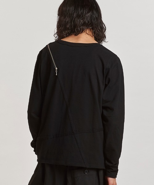 NO ID.(ノーアイディ)の「mlt5436- マルチシームZIP-PO カットソー(857006-331T)(Tシャツ/カットソー・メンズ・グレー/ブラック/ホワイト・1/2)」の22枚目の写真
