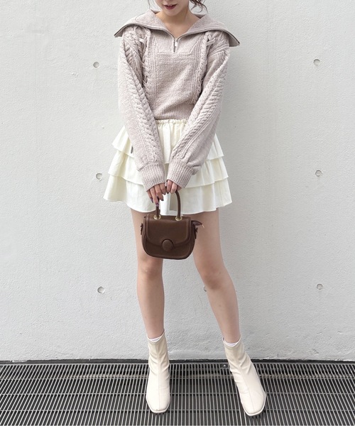 one way（ワンウェイ）の「モールレーシングニット（ニット/セーター・レディース・ブルー/ホワイト/ピンク/ネイビー/グレー/ライトピンク・FREE）」の10枚目の写真