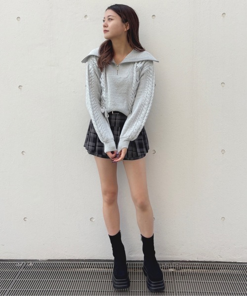 one way（ワンウェイ）の「モールレーシングニット（ニット/セーター・レディース・ブルー/ホワイト/ピンク/ネイビー/グレー/ライトピンク・FREE）」の20枚目の写真