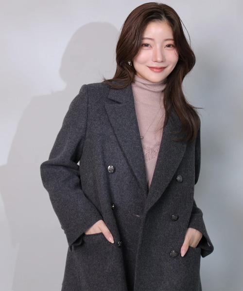 タグ付き未使用 アプワイザーリッシェ スキンケア加工リブタートルニット 白 スキンケア加工〉リブタートルニット（ニット/セーター）｜Apuweiser