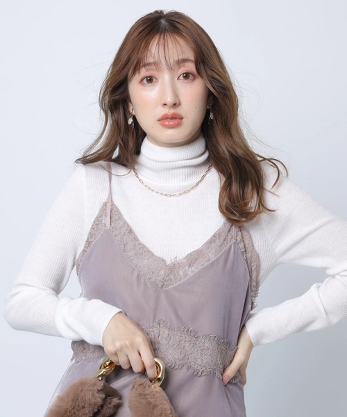 スキンケア加工〉リブタートルニット（ニット/セーター）｜Apuweiser