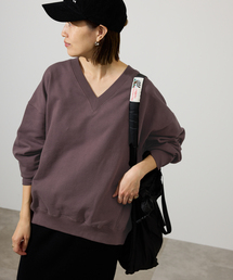 SLOBE IENA | Vネックビックシルエットスウェット(スウェット)