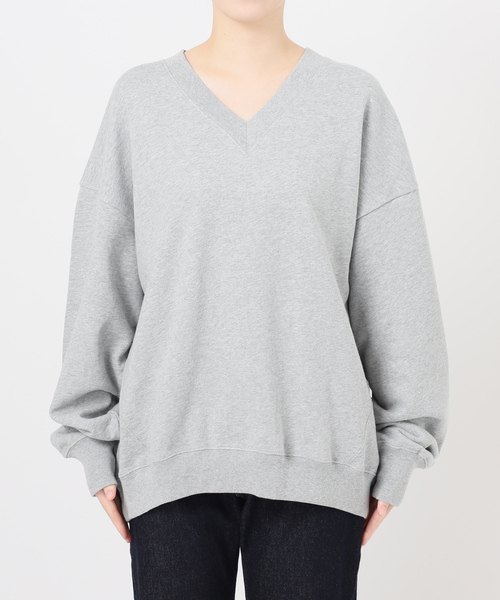 イエナ　Vネックコットンニット　ビックシルエット SLOBE IENA（スローブイエナ） トレーナー スウェット Vネックビック