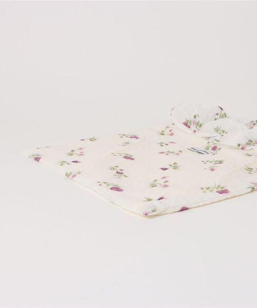VIBGYOR（ヴィブジョー）の「Liaa/花柄 くしゅくしゅ フリル トートバッグ A18696（トートバッグ・レディース・ホワイト/ブラウン/アイボリー/イエロー・FREE）」の10枚目の写真