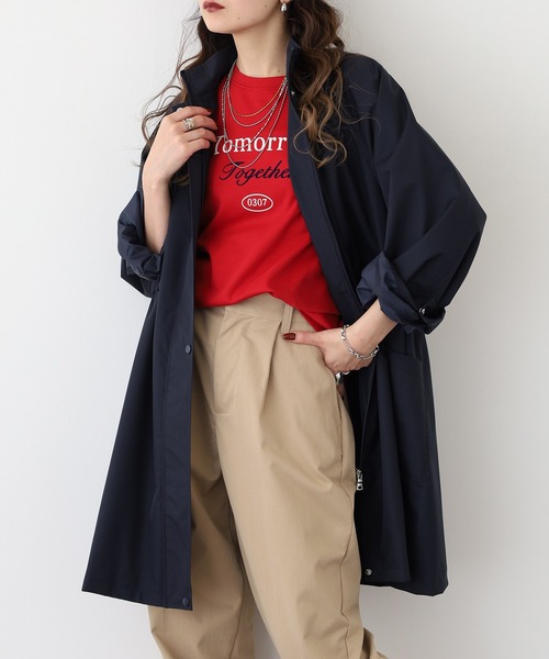 FUNALIVE(ファンアライブ)の「【Laliberte】 スタンドカラー裏付コート(その他アウター・レディース・テラコッタ/ネイビー/ベージュ/サックスブルー・L/M)」の10枚目の写真