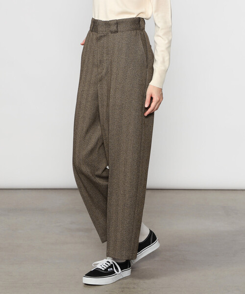 BEAUTY&YOUT別注 Dickies ウールワイドスラックス ブラウン32 セール】Dickies |〈別注〉ワイド スラックス WOMEN（その他パンツ
