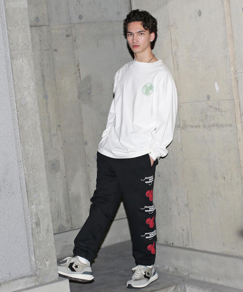 SAYHELLO(セイハロー)の「MANASTASH/マナスタッシュ/SAYHELLO SWEAT PANTS(スウェットパンツ・メンズ・ブラック/グレー・S/M/L/XL)」の5枚目の写真