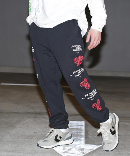 SAYHELLO(セイハロー)の「MANASTASH/マナスタッシュ/SAYHELLO SWEAT PANTS(スウェットパンツ・メンズ・ブラック/グレー・S/M/L/XL)」の1枚目の写真