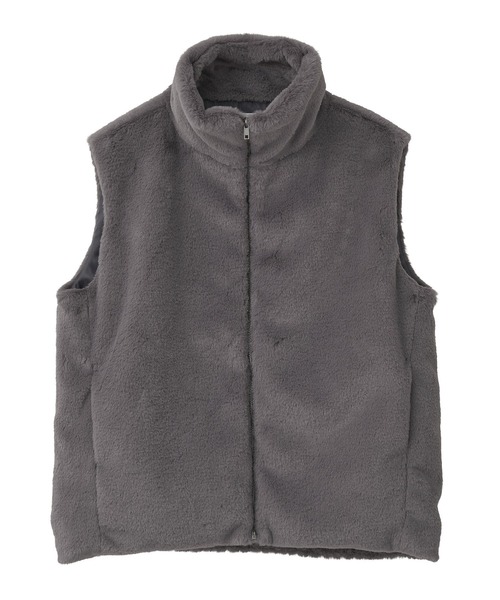Green　Parks（グリーンパークス）の「スタンドカラーZIPファーベスト（ベスト・レディース・その他6/チャコールグレー・FREE）」の13枚目の写真