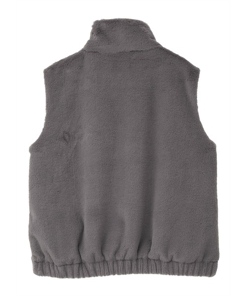 Green　Parks（グリーンパークス）の「スタンドカラーZIPファーベスト（ベスト・レディース・その他6/チャコールグレー・FREE）」の14枚目の写真