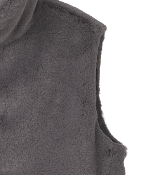 Green　Parks（グリーンパークス）の「スタンドカラーZIPファーベスト（ベスト・レディース・その他6/チャコールグレー・FREE）」の16枚目の写真