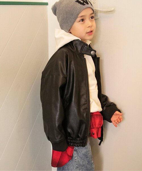 BREEZE（ブリーズ）の「【ジュニア対応】B NEW JACK エコレザーブルゾン（ブルゾン・キッズ・ブラック・100/120/140）」の5枚目の写真