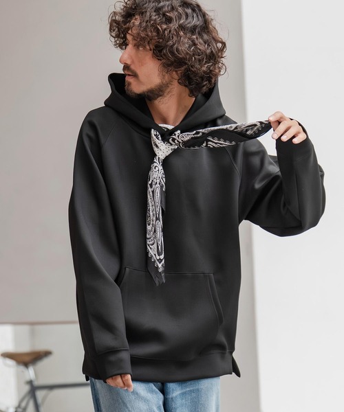 CAMBIO(カンビオ)の「mpa3982-スカーフアレンジプルパーカー(パーカー・メンズ・ブラック/グレー/チャコール・M/L/XL)」の7枚目の写真