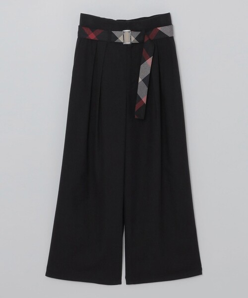 CB CRESTBRIDGE(シービークレストブリッジ)の「ウエストチェックベルテッドワイドパンツ(その他パンツ・レディース・ブラック・S/M)」の6枚目の写真