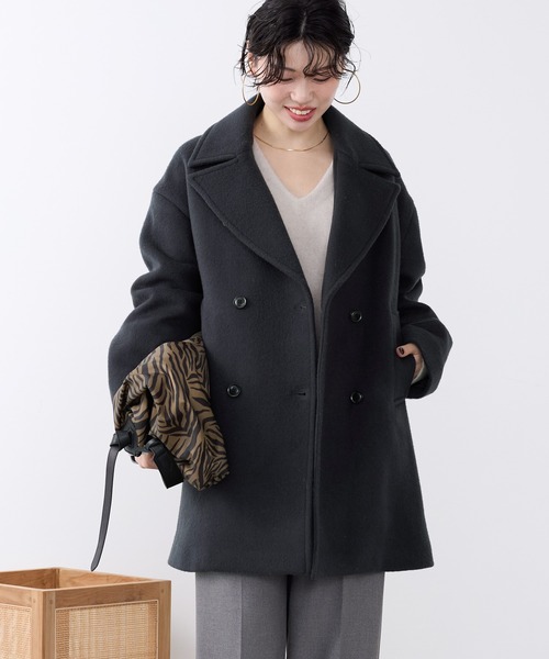 美品　nitraid　ネックガードジャケット　L ピーコート　ウール MICA&DEAL（マイカ＆ディール）の「ウールピーコート（ピーコート