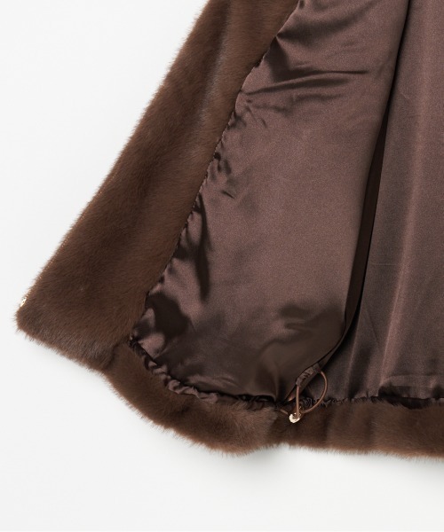 MINK ECO FUR HOODIE BLOUSON