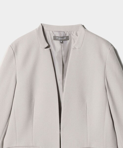A DAY IN THE LIFE UNITED ARROWS(アデイインザライフユナイテッドアローズ)の「メランジサージ デザインラペル ジャケット ‐ウォッシャブル・セットアップ対応‐ <A DAY IN THE LIFE>(テーラードジャケット・レディース・ネイビー/ナチュラル/グレー系・36/40/38)」の21枚目の写真