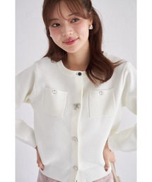 【ZOZO限定】ビジューアソートボタン長袖カーディガン