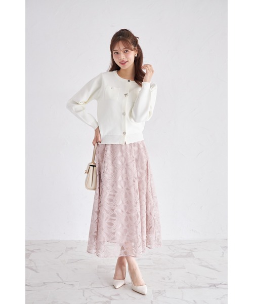 tocco closet(トッコ クローゼット)の「【ZOZO限定】ビジューアソートボタン長袖カーディガン(カーディガン/ボレロ・レディース・アイボリー/ピンクベージュ/チャコール/グレイッシュベージュ・M)」の7枚目の写真