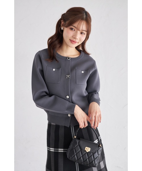 tocco closet(トッコ クローゼット)の「【ZOZO限定】ビジューアソートボタン長袖カーディガン(カーディガン/ボレロ・レディース・アイボリー/ピンクベージュ/チャコール/グレイッシュベージュ・M)」の21枚目の写真