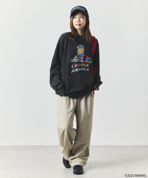セール】MARVEL/マーベル/キャプテンアメリカ/クルーネックスウェット