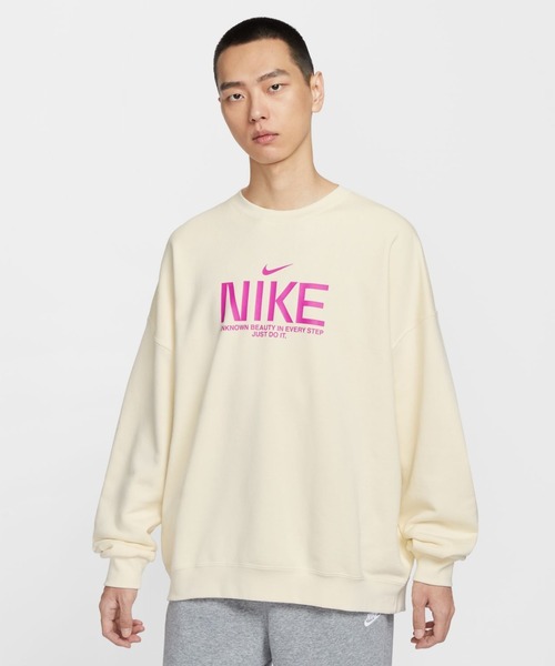 NIKE(ナイキ)の「ナイキ NIKE ナイキ クラブ FT OS L/S クルー GCEL(スウェット・メンズ・オフホワイト/ブラウン・S/M/L/LL/3L)」の2枚目の写真