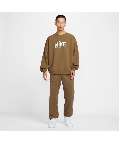 NIKE(ナイキ)の「ナイキ NIKE ナイキ クラブ FT OS L/S クルー GCEL(スウェット・メンズ・オフホワイト/ブラウン・S/M/L/LL/3L)」の3枚目の写真