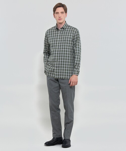 MACKINTOSH LONDON(マッキントッシュ ロンドン)の「コットンカシミヤチェックボタンダウンシャツ(シャツ/ブラウス・メンズ・イエロー系その他4/グリーン系その他5・L/M/XL)」の13枚目の写真
