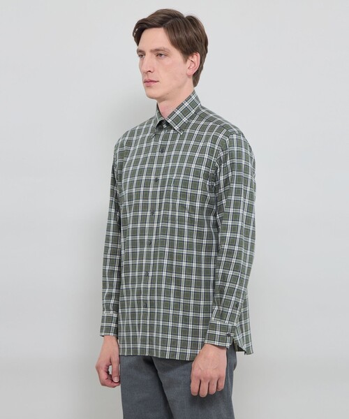 MACKINTOSH LONDON(マッキントッシュ ロンドン)の「コットンカシミヤチェックボタンダウンシャツ(シャツ/ブラウス・メンズ・イエロー系その他4/グリーン系その他5・L/M/XL)」の11枚目の写真