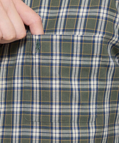 MACKINTOSH LONDON(マッキントッシュ ロンドン)の「コットンカシミヤチェックボタンダウンシャツ(シャツ/ブラウス・メンズ・イエロー系その他4/グリーン系その他5・L/M/XL)」の9枚目の写真