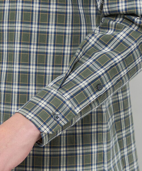 MACKINTOSH LONDON(マッキントッシュ ロンドン)の「コットンカシミヤチェックボタンダウンシャツ(シャツ/ブラウス・メンズ・イエロー系その他4/グリーン系その他5・L/M/XL)」の8枚目の写真