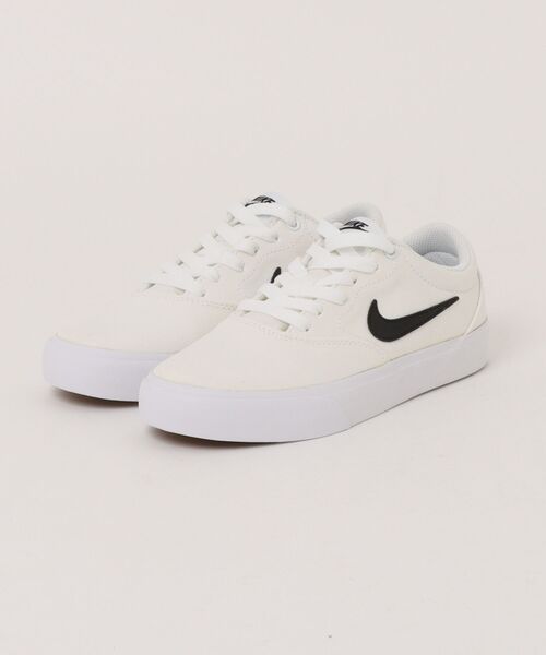 NIKE（ナイキ）の「《NIKE》Charge Canvas（スニーカー・レディース・ブラック/アイボリー/ホワイト・23.0cm/23.5cm/24.0cm/24.5cm/25.0cm/22.5cm）」の2枚目の写真