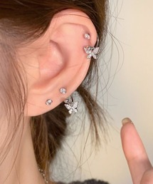 mul.（ムル）の「【446612】ラインストーンチャームピアス(RZ)（ピアス（両耳用））」