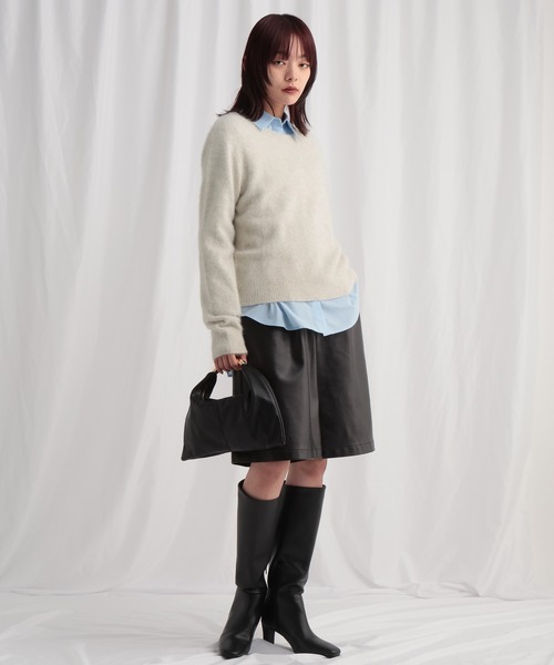 mysty woman（ミスティウーマン）の「フォックスウールMIXニット　622026（ニット/セーター・レディース・ホワイト系その他/グリーン/ブラック/グレー・FREE）」の9枚目の写真