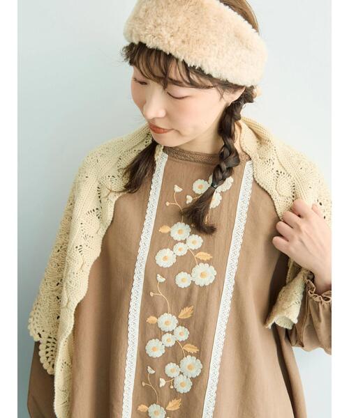 Samansa Mos2(サマンサ モスモス)の「【WEB限定】花柄刺繍ブラウス(シャツ/ブラウス・レディース・キナリ/モカ/ブラック・F)」の15枚目の写真