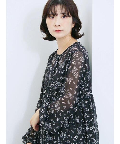 Samansa Mos2 blue（サマンサモスモスブルー）の「◎花柄ワンピース（ワンピース・レディース・ブラック/キナリ/ブラウン・F）」の17枚目の写真