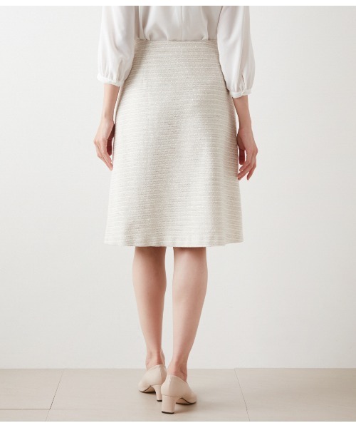 NEWYORKER（ニューヨーカー）の「ファンシーツィード Aラインスカート（スカート・レディース・アイボリー/ネイビー・11号/9号）」の4枚目の写真
