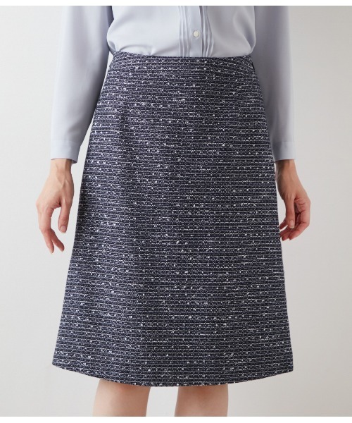 NEWYORKER（ニューヨーカー）の「ファンシーツィード Aラインスカート（スカート・レディース・アイボリー/ネイビー・11号/9号）」の8枚目の写真