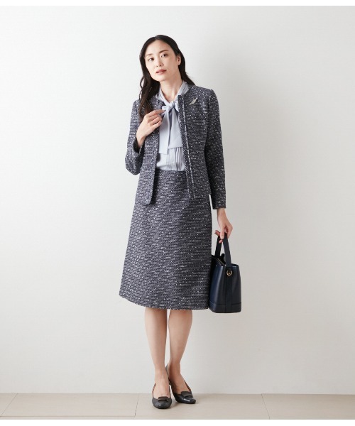 NEWYORKER（ニューヨーカー）の「ファンシーツィード Aラインスカート（スカート・レディース・アイボリー/ネイビー・11号/9号）」の17枚目の写真