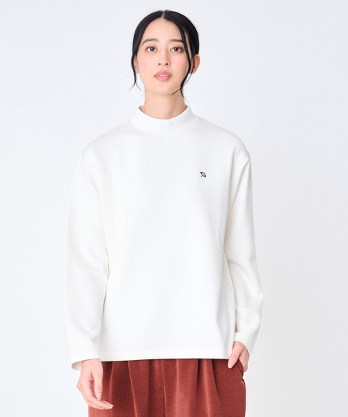 Arnold Palmer(アーノルドパーマー)の「シルキーダンボールニット シェア ロゴプルオーバー(Tシャツ/カットソー・レディース・ホワイト/モスグリーン/レンガ/ブラック・L/M/S/LL/XS)」の18枚目の写真