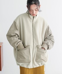 n'OrLABEL（ノアールレーベル）の「『ボアキルティング切替ブルゾン』（ブルゾン）」