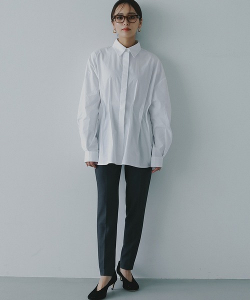 AJUGA.（アジュガ）の「ストレッチテーパードパンツ（スラックス・レディース・ブラック/グレー・S/M）」の14枚目の写真