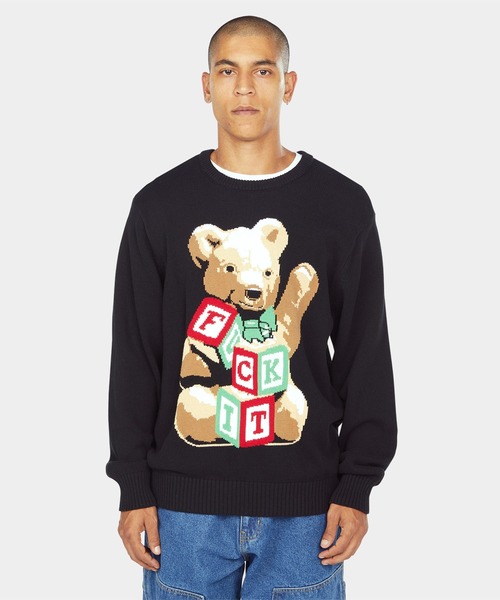 HUF(ハフ)の「GIFT BEAR INTARSIA SWEATER(ニット/セーター・メンズ・ブラック/オフホワイト・S/M/L/XL)」の10枚目の写真