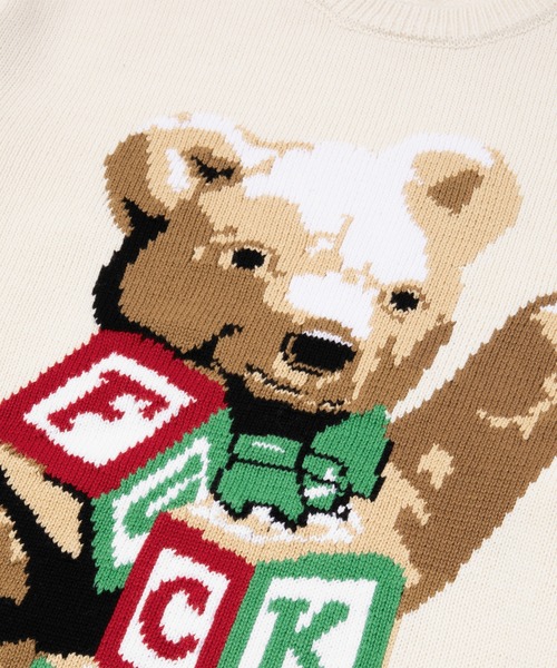 HUF(ハフ)の「GIFT BEAR INTARSIA SWEATER(ニット/セーター・メンズ・ブラック/オフホワイト・S/M/L/XL)」の13枚目の写真